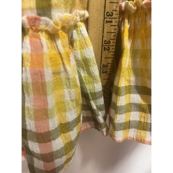 NEW Aerie Spring Fling Gingham Dress Mini Ruffle Halter Open Back Cocktail LARGE - Picture 4 of 7